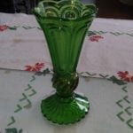 U.S. Antique Green Glass Vase