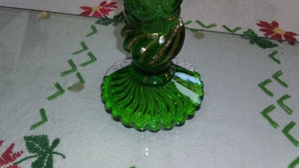 U.S. Antique Green Glass Vase - Image 3