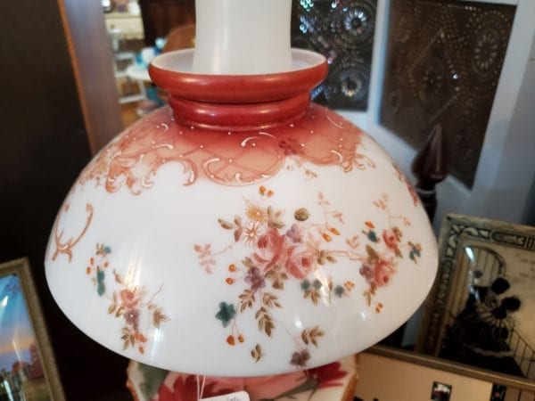 Hand Painted Parlor 1800's Oil Lamp - Image 4