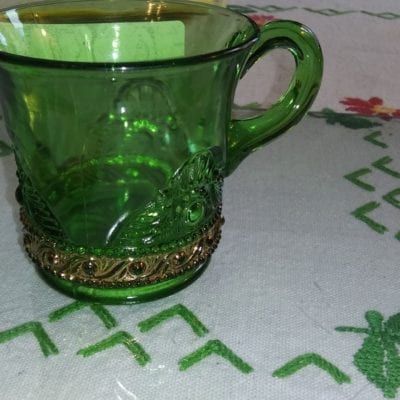 U.S. Antique Green Glass Cup