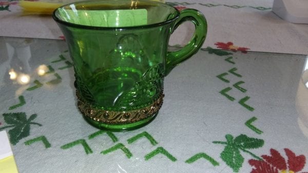 U.S. Antique Green Glass Cup