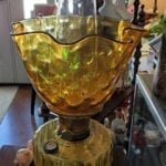 Gold/Amber Vintage Oil Lamp
