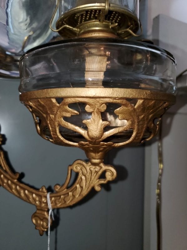 Bradley Hubbard Bracket 1800's Oil Lamp - Image 6
