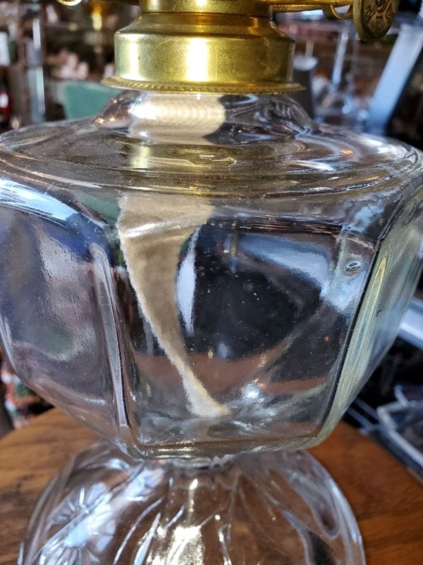 Pattern Glass Oil Lamp - Image 4
