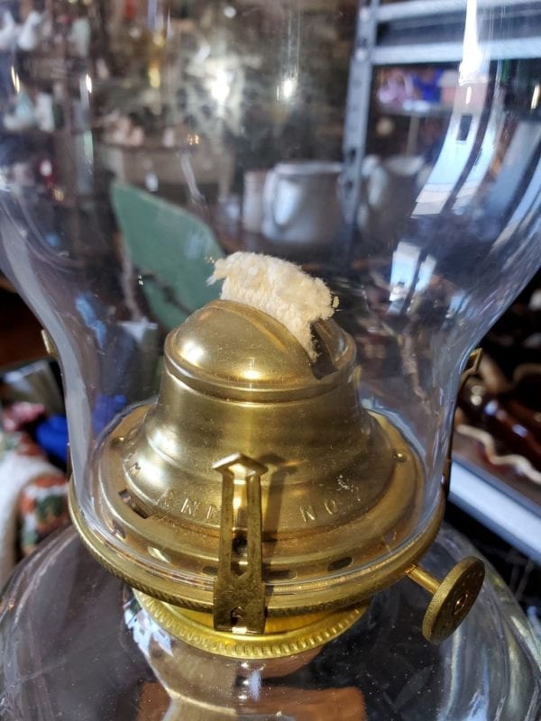 Pattern Glass Oil Lamp - Image 5