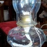 1800's Swirl Base Oil Lamp
