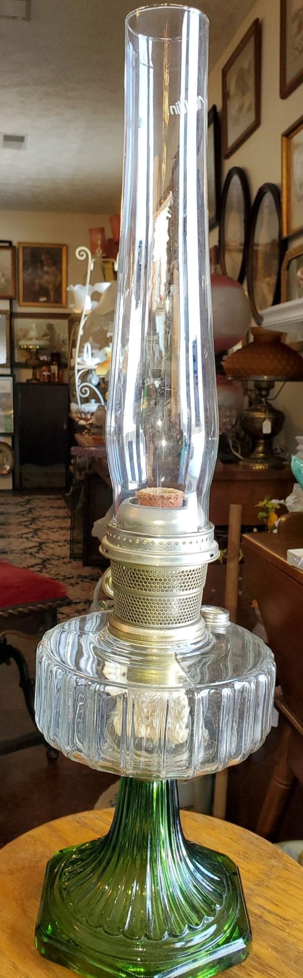Aladdin Oil Lamp w/ Green Base