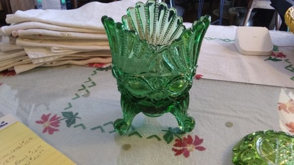 L.G. Wright Green Glass Vase - Image 2