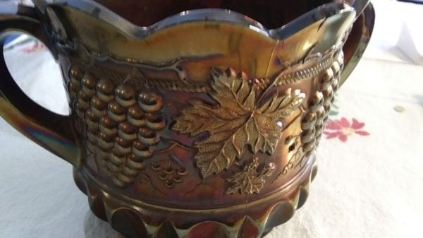 Carnival Glass Cracker Jar and Lid - Image 4