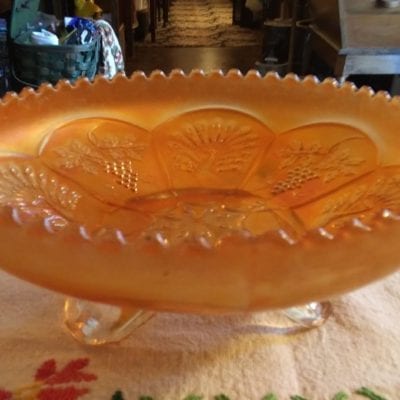 Fenton Carnival Glass Ice Cream Bowl (Rare)