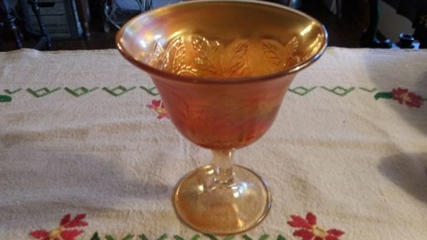 Fenton Carnival Glass Goblet (Rare)