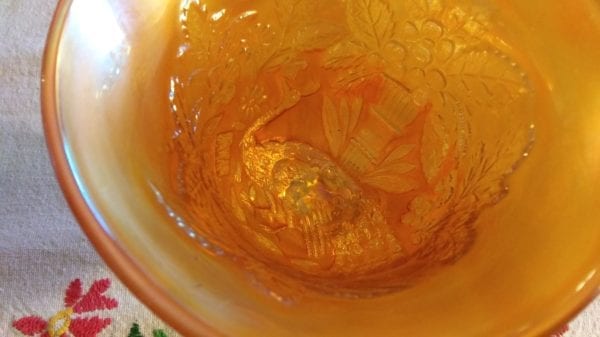 Fenton Carnival Glass Goblet (Rare) - Image 3