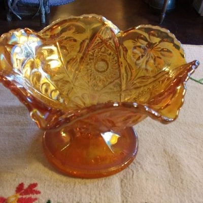 Imperial Carnival Glass Compote