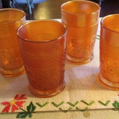 Dugan Carnival Glass Tumblers (4 set)