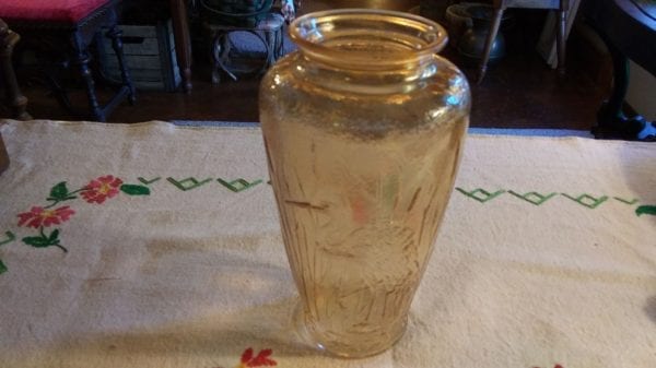 Carnival Glass Swan Vase (Old)