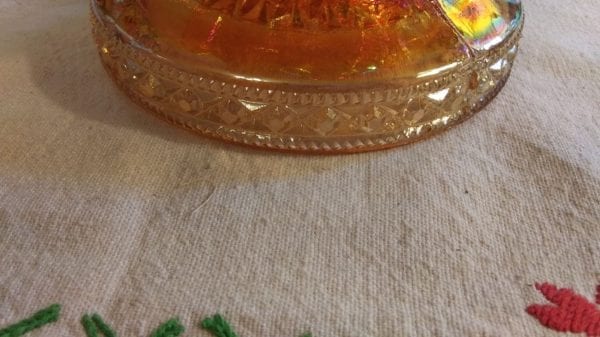 Imperial Carnival Glass Bowl with Stand - Image 7