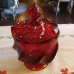 Fenton Ruby Jar and Lid