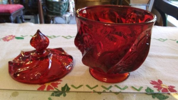 Fenton Ruby Jar and Lid - Image 2