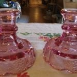 Fenton Pink Candlesticks (Pr)