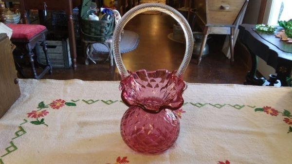 Fenton Cranberry Basket