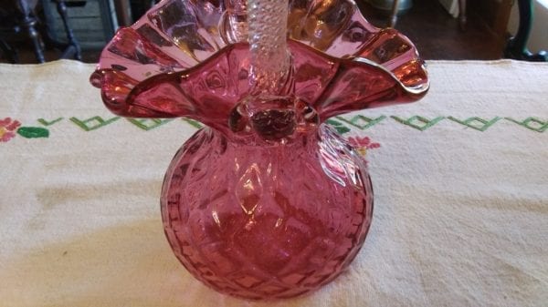 Fenton Cranberry Basket - Image 3