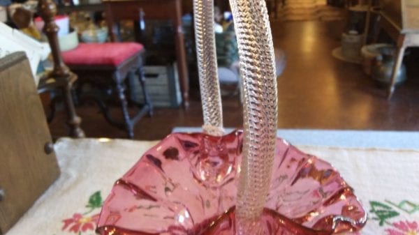 Fenton Cranberry Basket - Image 5