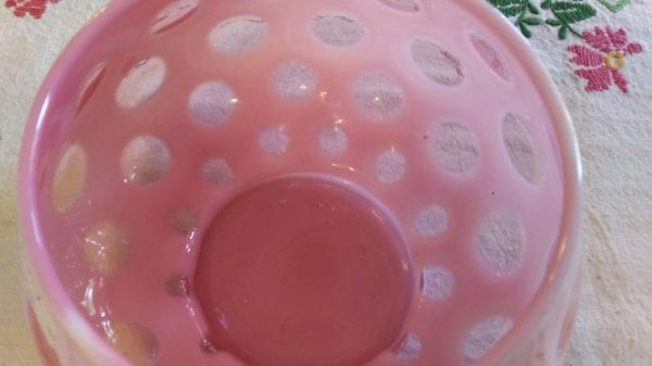 Fenton Cranberry "Coin Dot" Bowl - Image 3