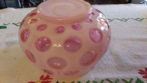 Fenton Cranberry "Coin Dot" Bowl - Image 4
