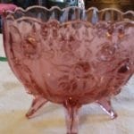 Fenton Cranberry Footed Bowl