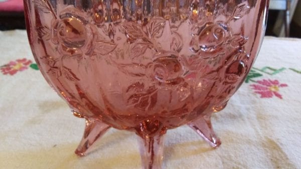 Fenton Cranberry Footed Bowl - Image 3