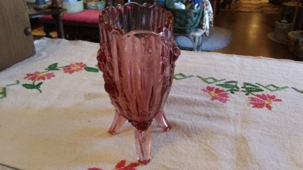 Fenton Cranberry Footed Bowl - Image 4