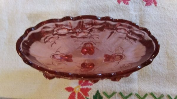 Fenton Cranberry Footed Bowl - Image 6