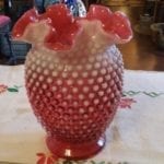 Fenton Cranberry Vase (Lg)