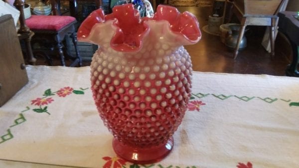 Fenton Cranberry Vase (Lg)