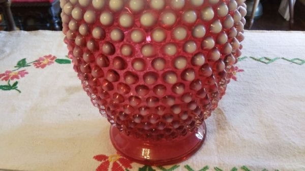 Fenton Cranberry Vase (Lg) - Image 3