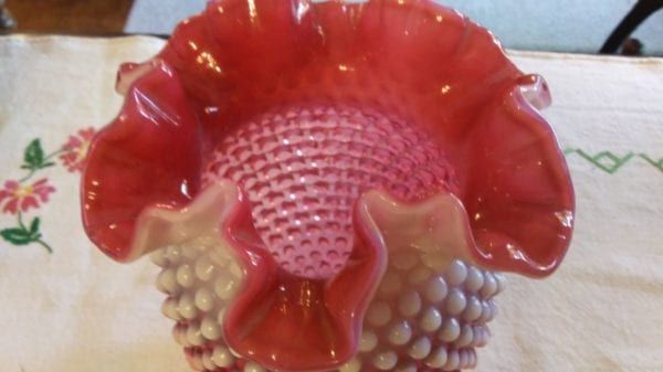Fenton Cranberry Vase (Lg) - Image 4