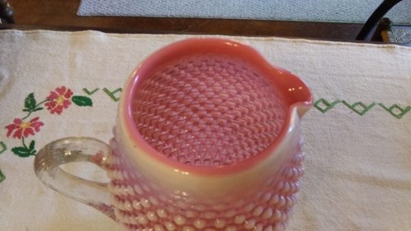 Fenton Cranberry/Opalescent Tankered Pitcher - Image 4