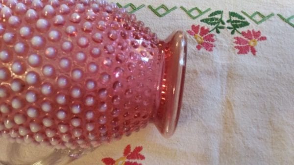 Fenton Cranberry/Opalescent Tankered Pitcher - Image 5