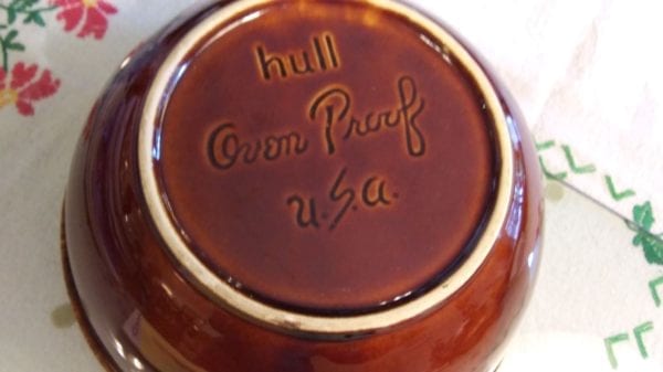 Hull Brown Drip French Handled Casserole Bowl - Image 5