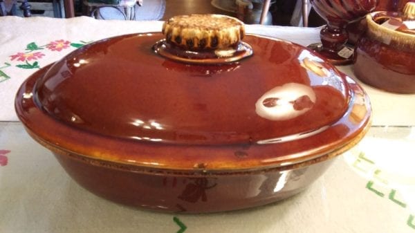 Hull Brown Drip Oval Baking Dish w/Lid - Image 6