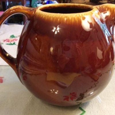 Hull Brown Drip Ball Pitcher