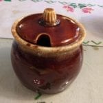 Hull Brown Drip Marmalade Bowl with Lid