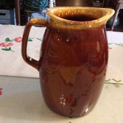 Hull Brown Drip Milk Pitcher, Qt