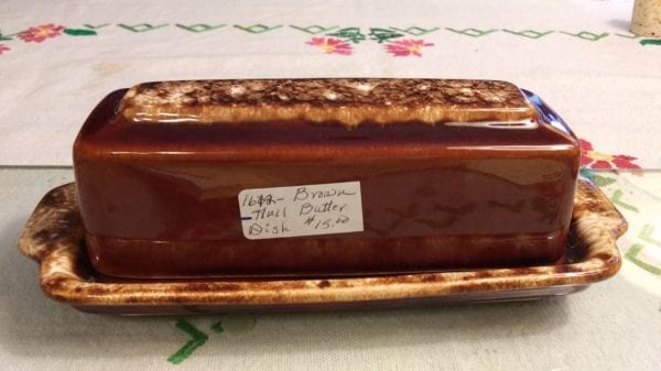 Hull Brown Drip Butter Dish