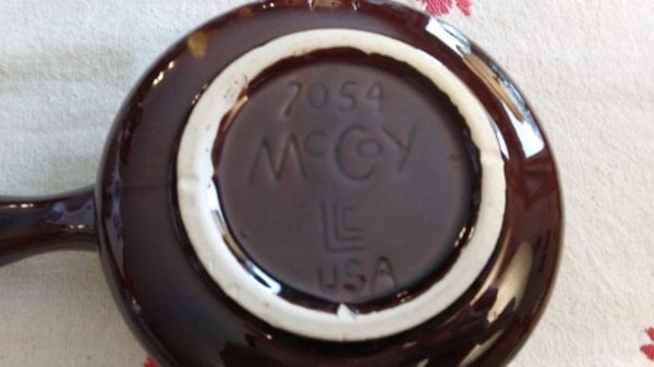 McCoy Brown Drip Soup Bowls w/Handle - Image 5