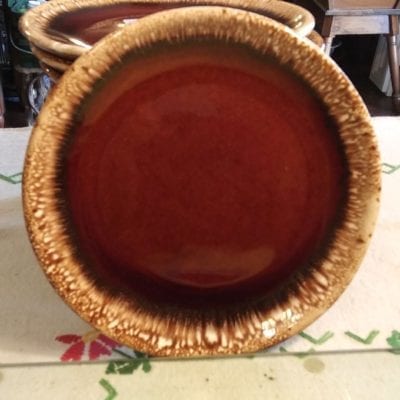 Hull Brown Drip Bread and Butter Plate