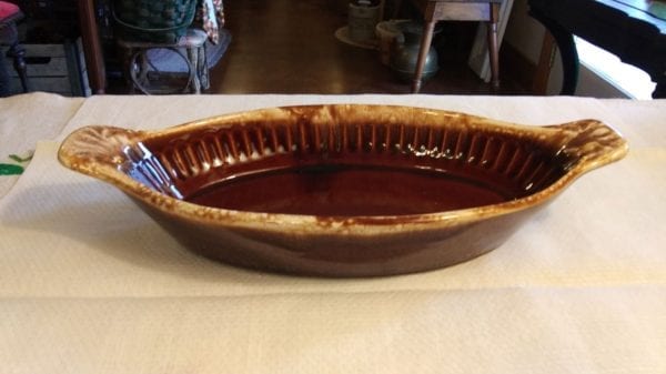 McCoy Brown Drip Augratin Bowl