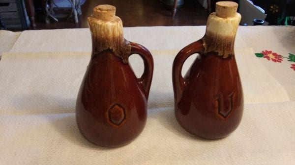 McCoy Brown Drip Oil and Vinegar Set
