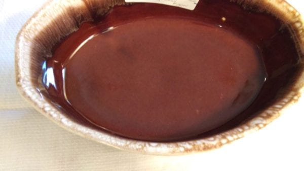 McCoy Brown Drip Serving Bowl. #7071 - Image 3