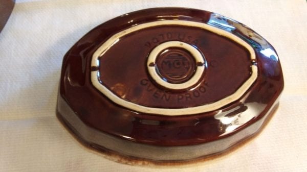 McCoy Brown Drip Serving Bowl. #7071 - Image 4
